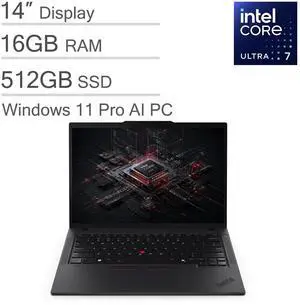 Lenovo ThinkPad T14 Gen 6 Business AI PC Laptop (14" FHD+, Intel 12-Core Ultra 7 255U (> i7-13700H), 16GB DDR5 RAM, 512GB SSD), Fingerprint, Backlit, 5MP IR Webcam, 2x Thunderbolt 4, RJ-45, Win 11 Pro Lenovo ThinkPad T14 Gen 6 Business AI PC Laptop (14" FHD+, Intel 12-Core Ultra 7 255U (> i7-13700H), 16GB DDR5 RAM, 512GB SSD), Fingerprint, Backlit, 5MP IR Webcam, 2x Thunderbolt 4, RJ-45, Win 11 Pro
