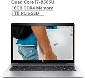 HP Elitebook 850 G6 15.6" Full HD FHD Business Laptop (Intel Quad-Core i7-8565U, 16GB DDR4, 1TB PCIe NVMe M.2 SSD) Fingerprint, Backlit, Thunderbolt, B&O Audio, HDMI, NFC, Windows 10 Pro