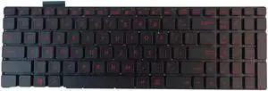 replacement keyboard for Asus N551JB N551JK N551JM N551JQ Backlit US  Black with Red Keys