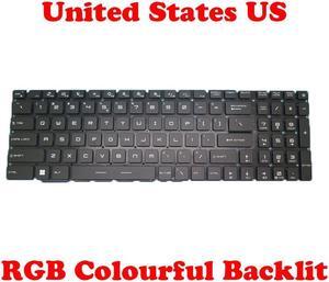 RGB US Backlit Keyboard For MSI GE76 10UE 10UG 10UH 11UE 11UG 11UH MS-17K2 17K3