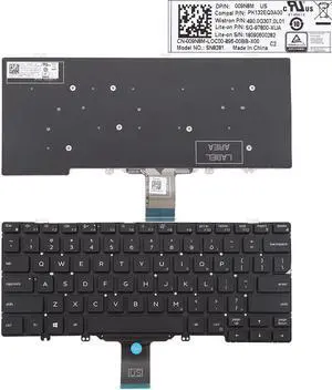 US Keyboard For DELL Latitud E5200 3300 5300 7200 7300 3301 7290 5310 Black