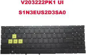 Backlit Keyboard For MSI V203222PK1 UI S1N3EUS2D3SA0 S1N-3EUS2D3-SA0 English US