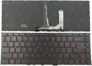 US Red Font Backlit Keyboard for MSI GS65 GS65 Stealth GS65VR MS-16Q2 MS-16Q1