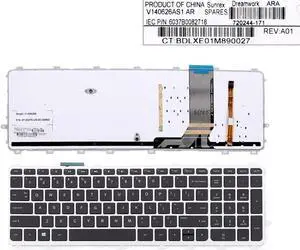 US Keyboard For HP ENVY 15-j Series SILVER FRAME With Backlit V14062AK HR04-H