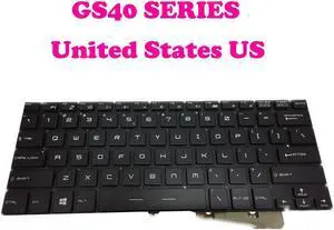 US Backlit Keyboard For MSI GS40 GS32 6QE 6QD GS43VR 6RE 7RE GS30 2M MS-14A1