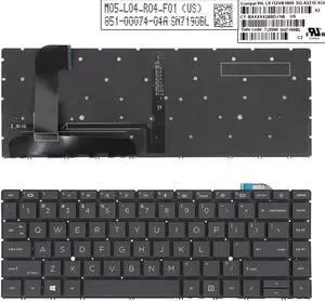 US Keyboard For HP Zbook Studio G7 Black Backlit Without Frame 7J2010