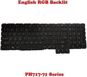 RGB Backlit US Keyboard For ACER PH717 NSK-RPBBN EG5P-P91BRL N17Q11 English
