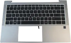 replacement keyboard for HP EliteBook 845 G8 with Palmrest  Backlit  - Fingerprint Version