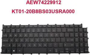 Backlit Keyboard For AEW74229912 KT01-20B8BS03USRA000 English Black No Frame