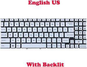 Replacement keyboard for Monochrome Backlit US Keyboard For MSI Sword 17 A11UE A11UD A11UC A11SC English