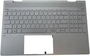 replacement keyboard for HP Envy 15-ED 15M-ED 15T-ED Silver with Palmrest  Backlit  L93226-001
