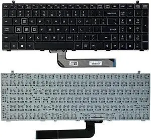 replacement keyboard for mechanician T90 PLUS-TG65T X3-S X8Ti-s P-76  US with Backlit black