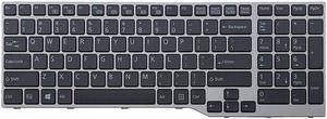 Backlit English US Keyboard For Fujitsu LifeBook H730 H760 H770 H970 Black