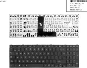 US Keyboard for TOSHIBA Satellite C50-B BLACK( Big Enter  Without Foil For )