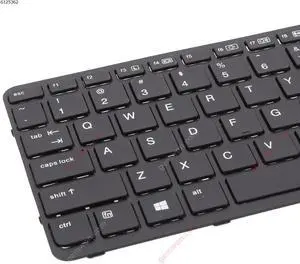 US Keyboard for HP EliteBook 820 G1 BLACK FRAME BLACK (without point )