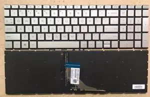 US Silver Backlit Keyboard for HP ENVY X360 15- 15M- 15-0003CA 15-0008CA