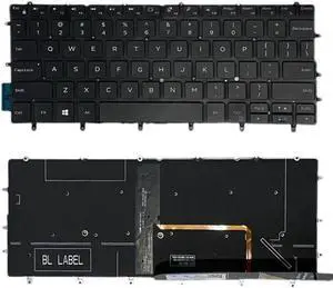 US Black Backlit Keyboard for Dell XPS 13 7390 (not for XPS 13 7390 2-in-1)