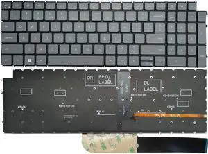 US Backlit Keyboard For Dell Latitude 3520 Vostro 3510 3520 5510 5515 7510 7620 Inspiron 15 3510 3511 16 Plus 7610  gray color