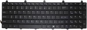 English US Laptop Keyboard For Sager NP9150 NP9170 NP9370 NP9570 Backlit