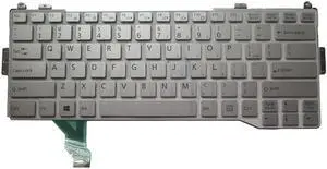 English US Keyboard For Fujitsu S936 S937 MS936 NC05005-B011 CP660887-01 Silver