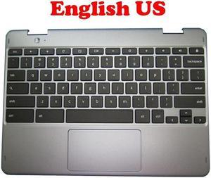 Keyboard Palmrest For Samsung XE521QAB English US Upper Cse With Touchpad