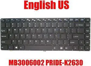 US Keyboard For Chuwi LapBook Air 14.1 CWI529 CWI539 MB3006002 PRIDE-K2630 Black