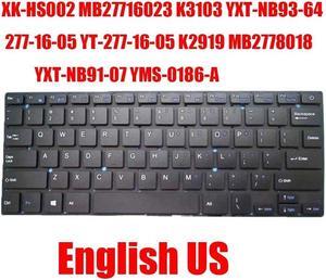US Keyboard XK-HS002 MB27716023 YXT-NB93-64 277-16-05 YT-277-16-05 MB2778018