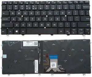 US Black Backlit Keyboard for Dell XPS 13 9365 2-in-1 PK131QS1A01 NSK-EG0BC 1D