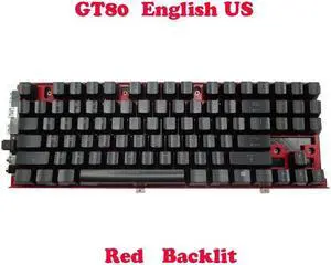 Red Backlit English Mechanical Keyboard For MSI GT80 GT80S GT83 VR MS-1812
