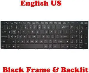 US Backlit Keyboard For Gigabyte For AORUS 5 Series 5 GA NA English Black Frame