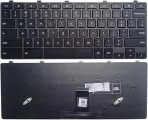 US Black Backlit Keyboard for Dell Chromebook 3400