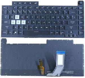 Replacement Backlit Keyboard For ASUS TUF Gaming FX505, FX504, FX80, FX705 Laptops - US Layout, Colorful Backlight, Black
