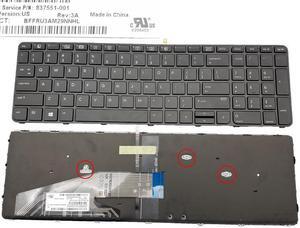 keyboard For HP PROBOOK 450 G3 455 G3 470 G3 KEYBOARD BACKLIT with Frame US