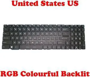 US RGB Backlit Keyboard For MSI Stealth 17M A12U A12UE MS-17R1 MS17R1 English