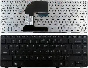 replacement keyboard for HP EliteBook 8460P  BLACK FRAME US NO Pointstick 638525 6037B0054601