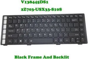 English US Backlit Keyboard For Gigabyte V138445 2Z703-USX33-S10S YH-AZ12EF34