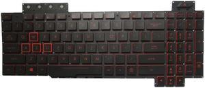 Laptop US Red Backlit Keyboard For ASUS FZ80 FZ80G FZ80GM FZ80GE FZ80GD Black