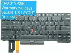US Backlit Keyboard For Lenovo Thinkpad E480 E490 T480S L480 L380 01YP280 SN20P3