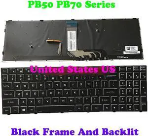 US Backlit Keyboard For CLEVO N15Z3 PB70 PB71 PB50 PB51 CVM18H93US9430 English