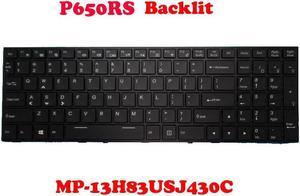 Backlit English Keyboard For CLEVO P650RS MP-13H83USJ430C 6-80-P65S0-012-1
