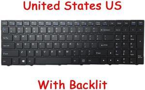 Backlit Keyboard For CLEVO N750 N770 NB50TJ CVM15F23USJ430R 6-80-N7500-012-1R US
