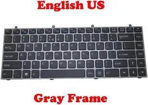 English Keyboard For CLEVO W230ST MP-13C23USJ430 6-80-W2300-013-1 Gray color Frame