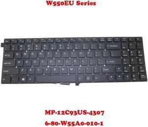Keyboard For CLEVO W550EU W550EU1 MP-12C93US-4307 6-80-W55A0-010-1 English US