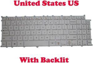 Backlit Keyboard For 15U70P 15U70P-P 15Z995 15Z995-U English White color  No Frame