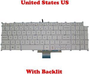 White color  Backlit Keyboard For 17Z90N SG-90980-XUA SN3890BL AEW74109802 English