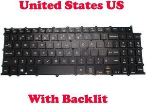 Backlit Keyboard For 15U70P 15U70P-P 15Z995 15Z995-U English Black No Frame