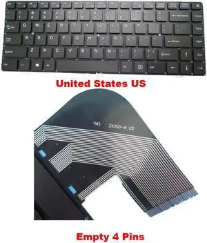 Laptop Keyboard Forumper For EZBook X4 YMS ZX300-K NO Frame Empty 4 Pins