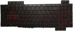 Laptop US Keyboard For ASUS PX505 PX505GD PX505GE PX505GM With Red Backlit