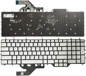 RGB Backlit white keyboard US for Dell ALIENWARE M17 R2 M17 R3 PK132VQ2F01