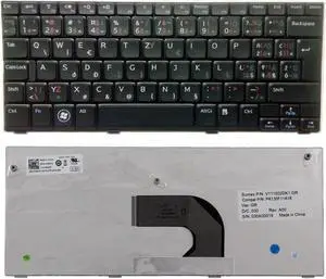 QWERTZ EUROPEAN US keyboard DELL INSPIRON Mini 1012 1018 /DE196-EU